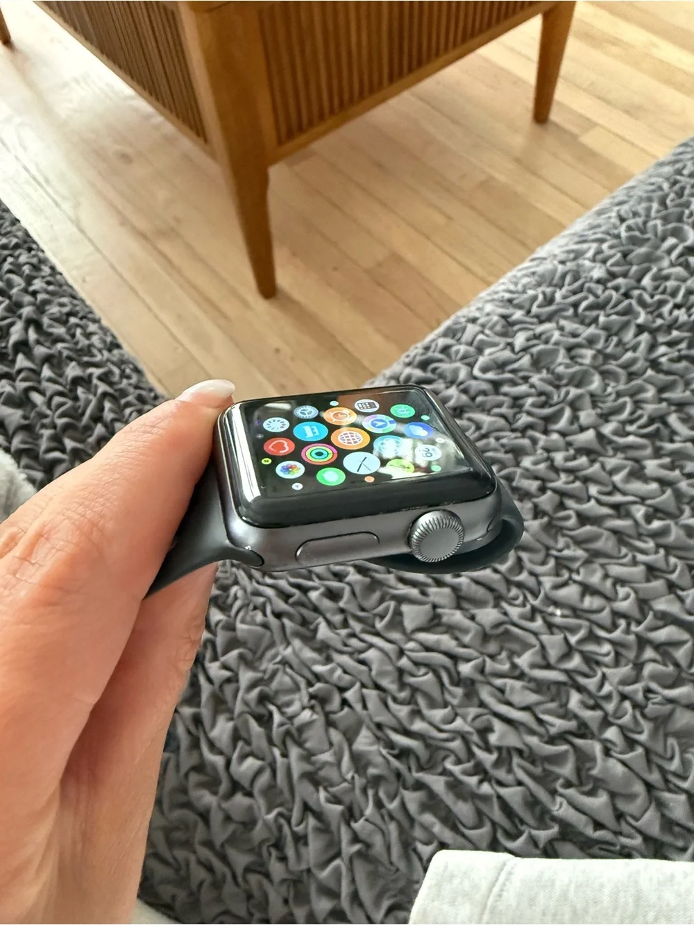38MM Apple Watch NIKE SERIES 3 with Black Perforated Sport Band